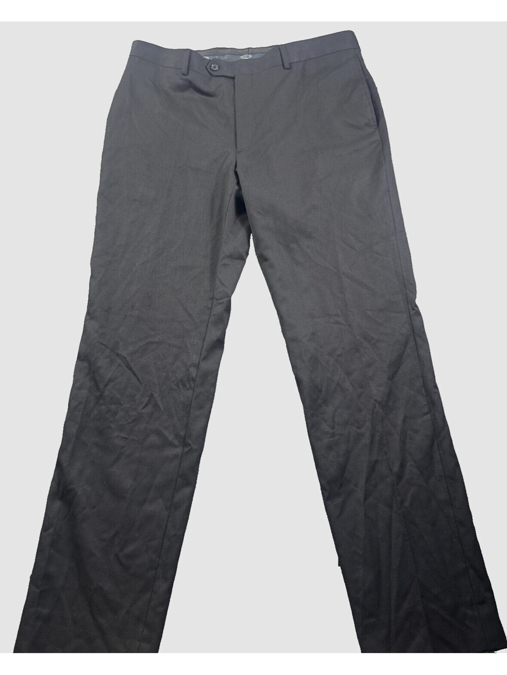Pronto Uomo Platinum Wool Dress Pants Mens 36 X 33 Black Straight Quiet Luxury